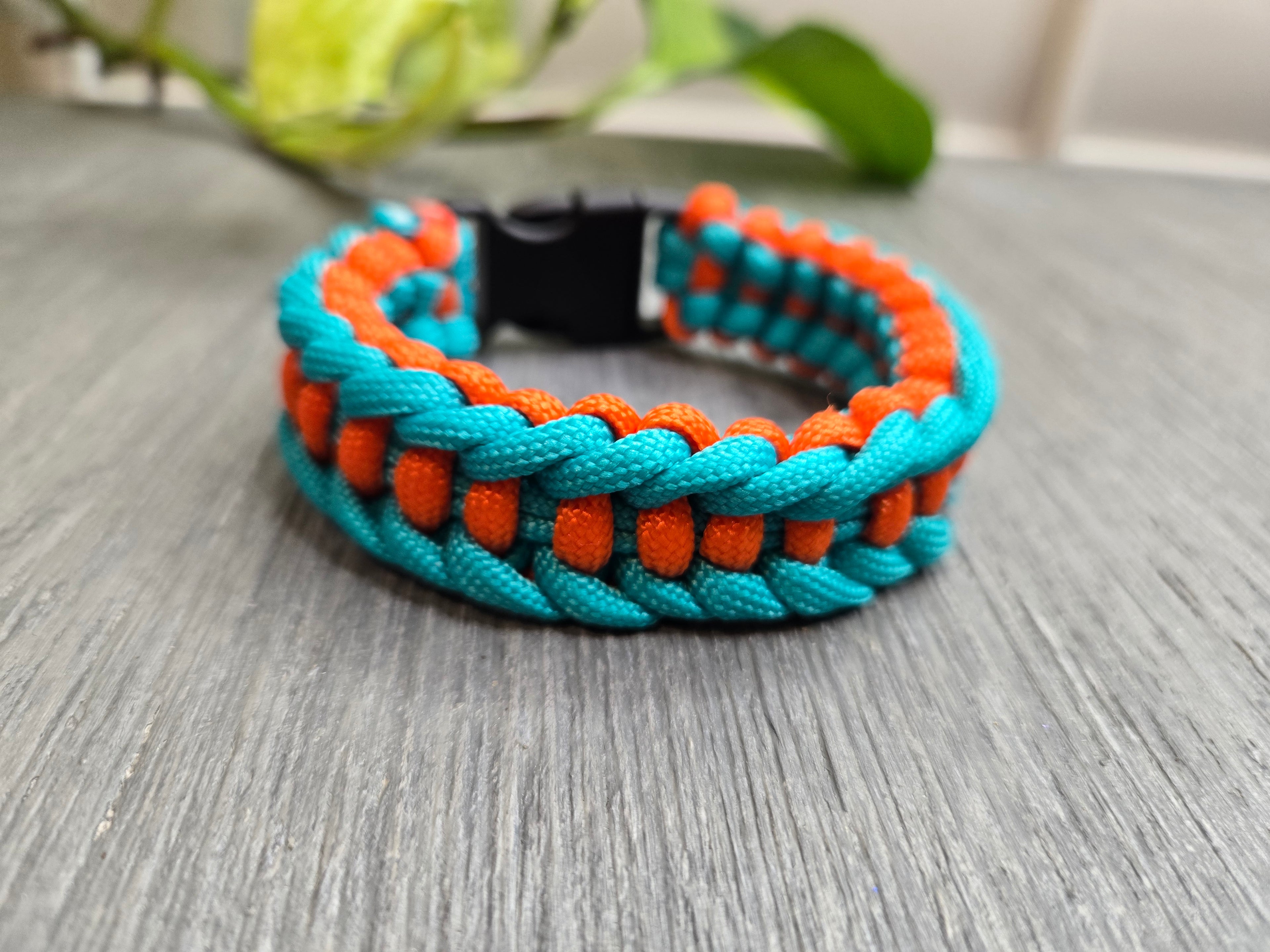 Paracord Bracelet 550 Ladder Weave Braided Tactical Jewelry with Buckle Clasp