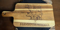 Farmhouse Kitchen Butcher Cuts Cutting Board | Laser Engraved Acacia Serving Board