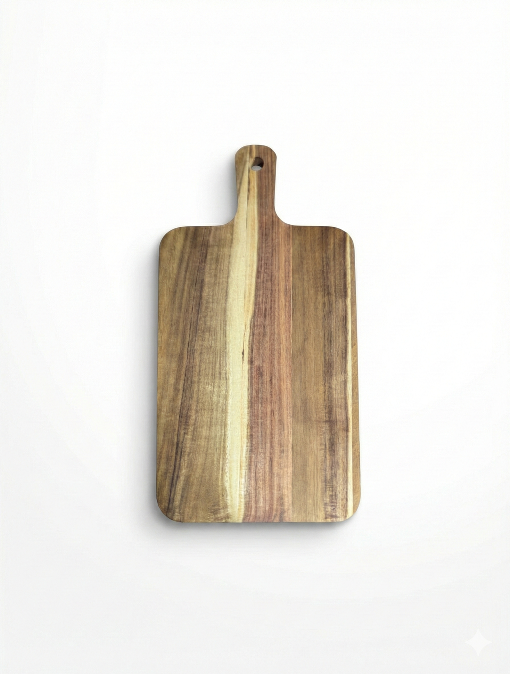 Personalized Acacia Wood Cutting Board with Handle (15.75" x 8") - Custom Laser Engraved