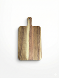 Personalized Acacia Wood Cutting Board with Handle (15.75" x 8") - Custom Laser Engraved
