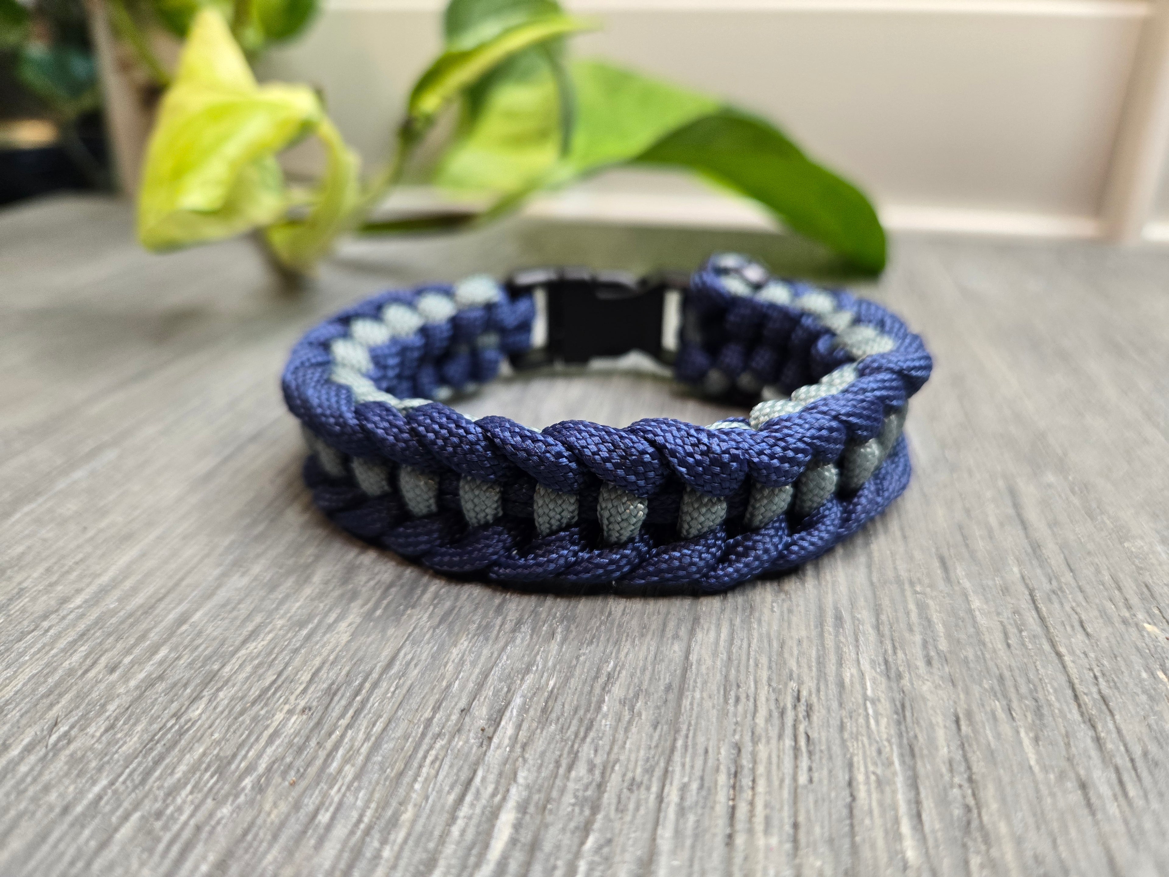 Paracord Bracelet 550 Ladder Weave Braided Tactical Jewelry with Buckle Clasp