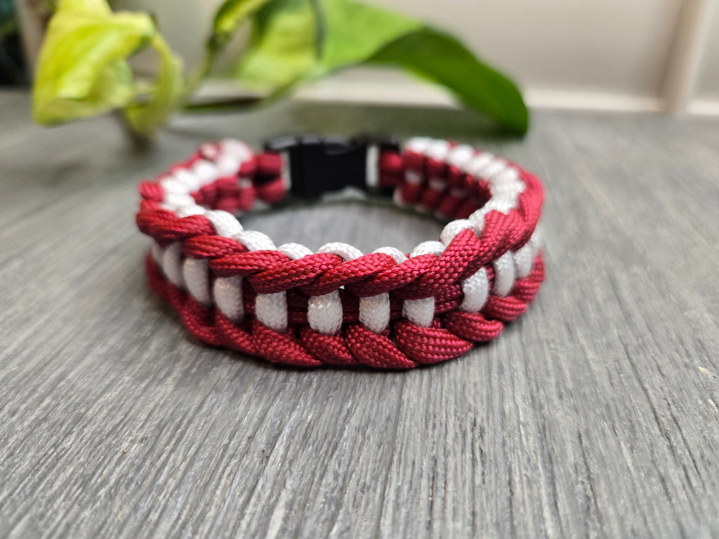 Paracord Bracelet 550 Ladder Weave Braided Tactical Jewelry with Buckle Clasp