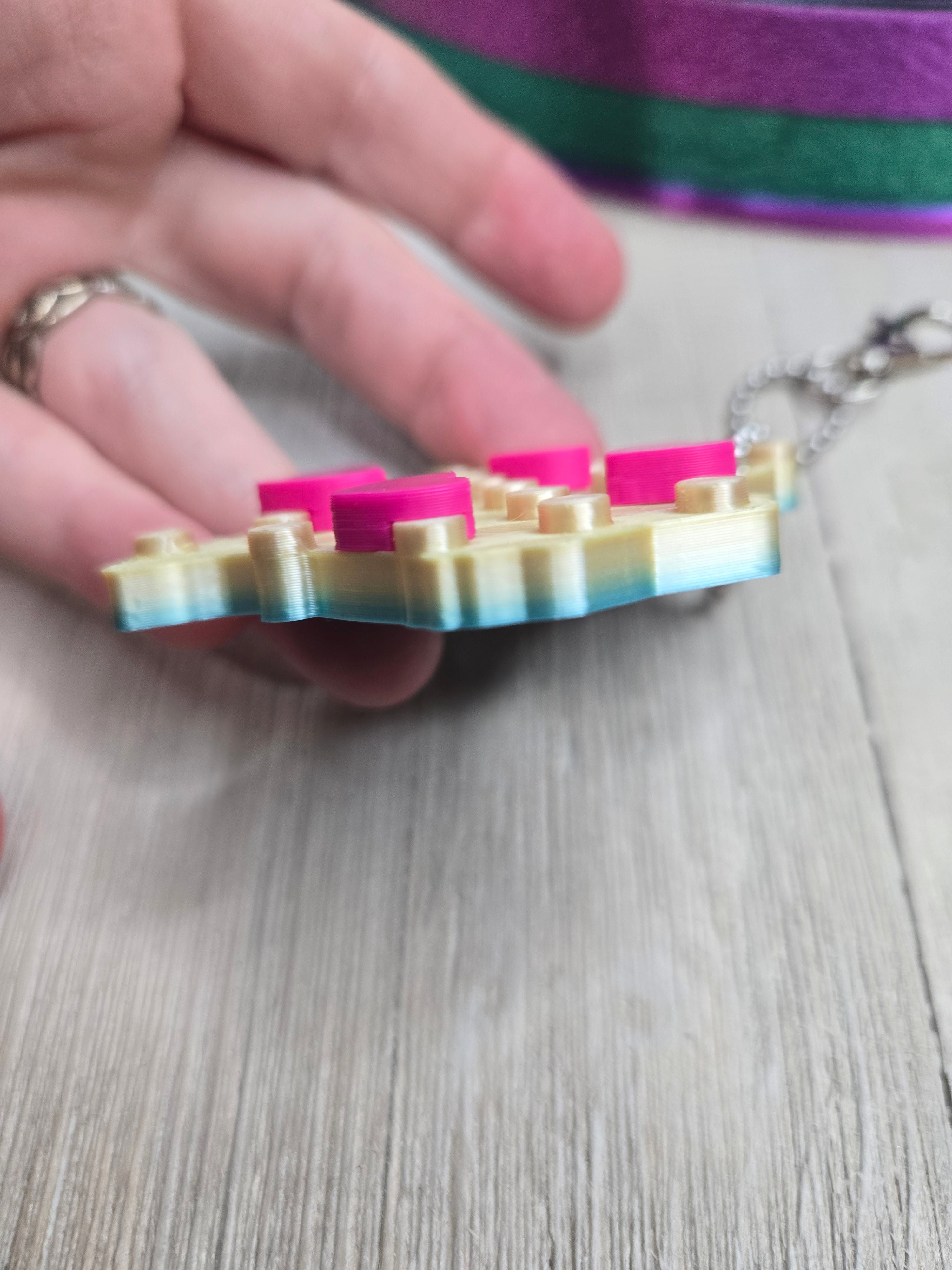 Texas Love Keychain Movable Hearts