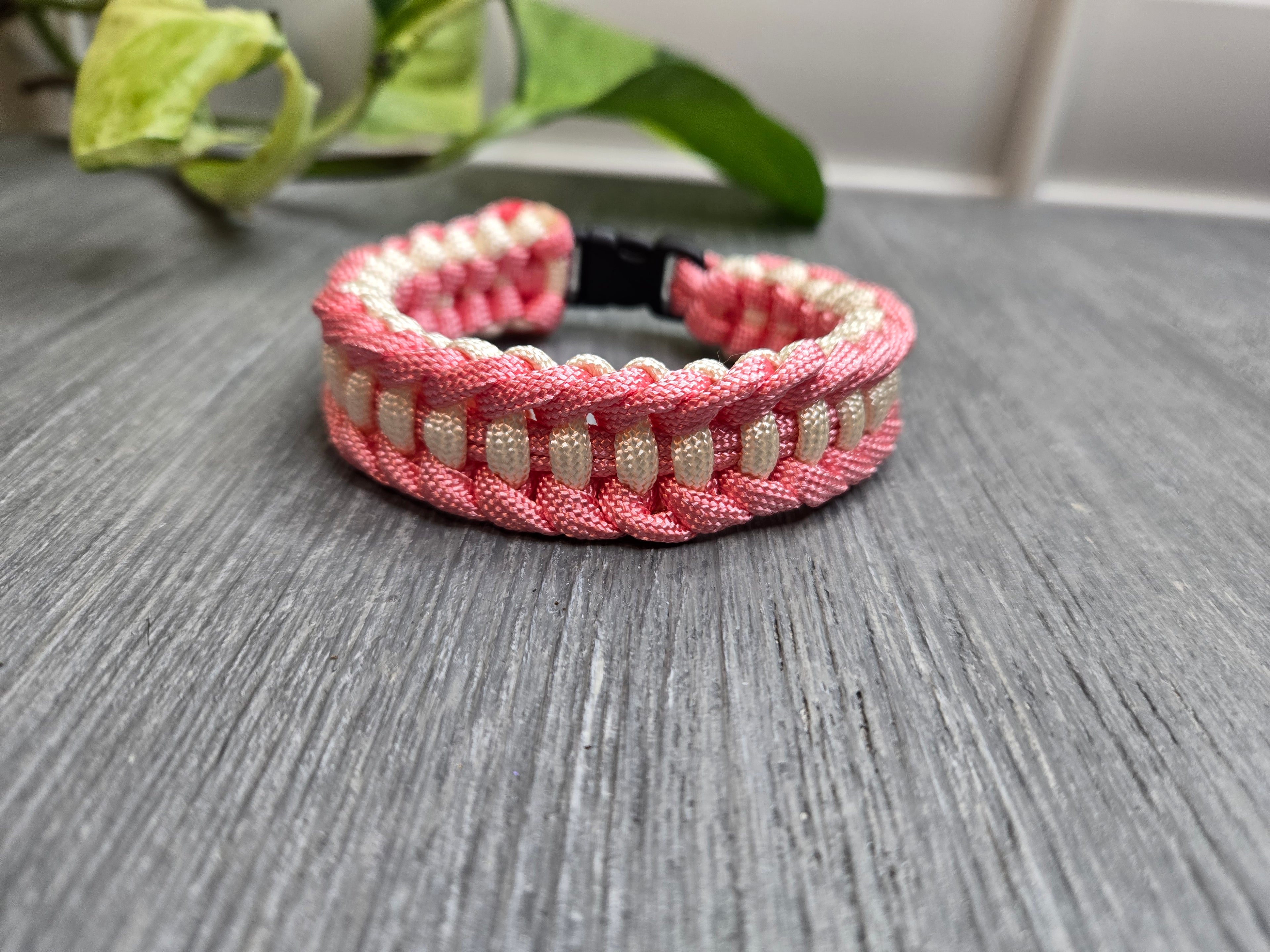 Paracord Bracelet 550 Ladder Weave Braided Tactical Jewelry with Buckle Clasp